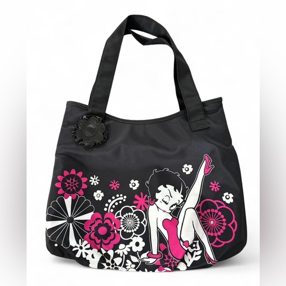 Betty Boop Handbags - Betty Boop Black and Pink Bag